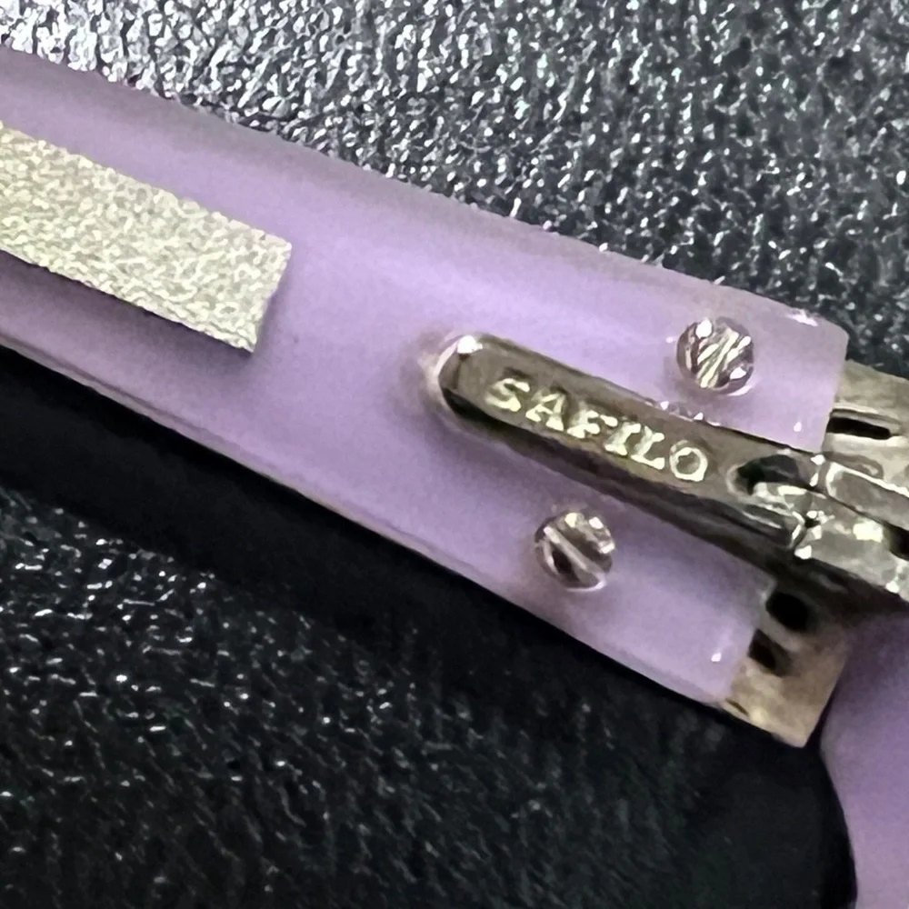 SAFILO ELASTA Vintage Eyeglass Frames Gold With Embossed Embellishment